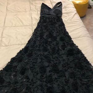 Black rose lace gown